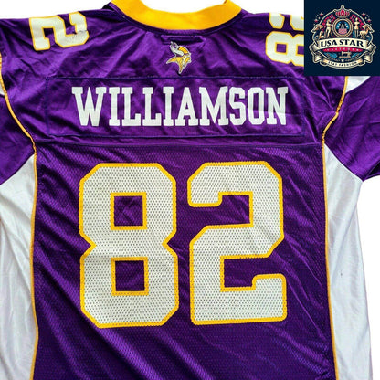 Troy Williamson Jersey 82 Minnesota Vikings Authentic Reebok Large Purple NFL Fan Gear - USASTARFASHION