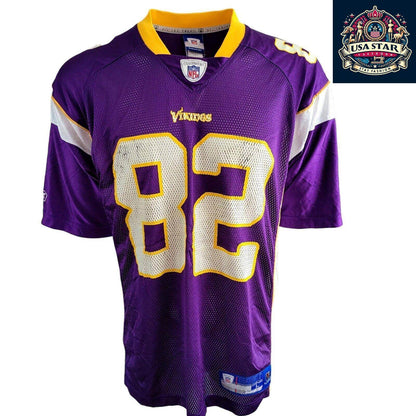 Troy Williamson Jersey 82 Minnesota Vikings Authentic Reebok Large Purple NFL Fan Gear - USASTARFASHION