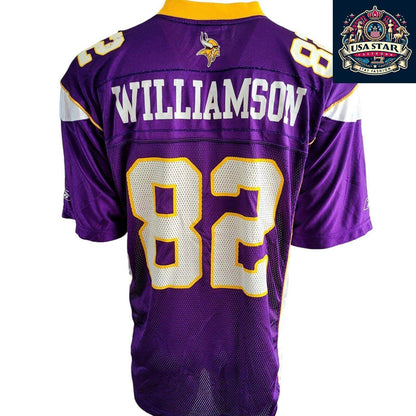 Troy Williamson Jersey 82 Minnesota Vikings Authentic Reebok Large Purple NFL Fan Gear - USASTARFASHION