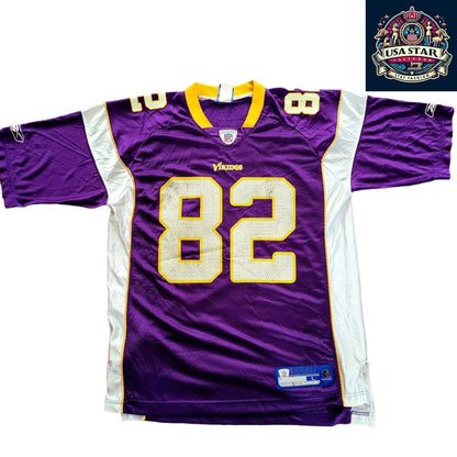 Troy Williamson Jersey 82 Minnesota Vikings Authentic Reebok Large Purple NFL Fan Gear - USASTARFASHION