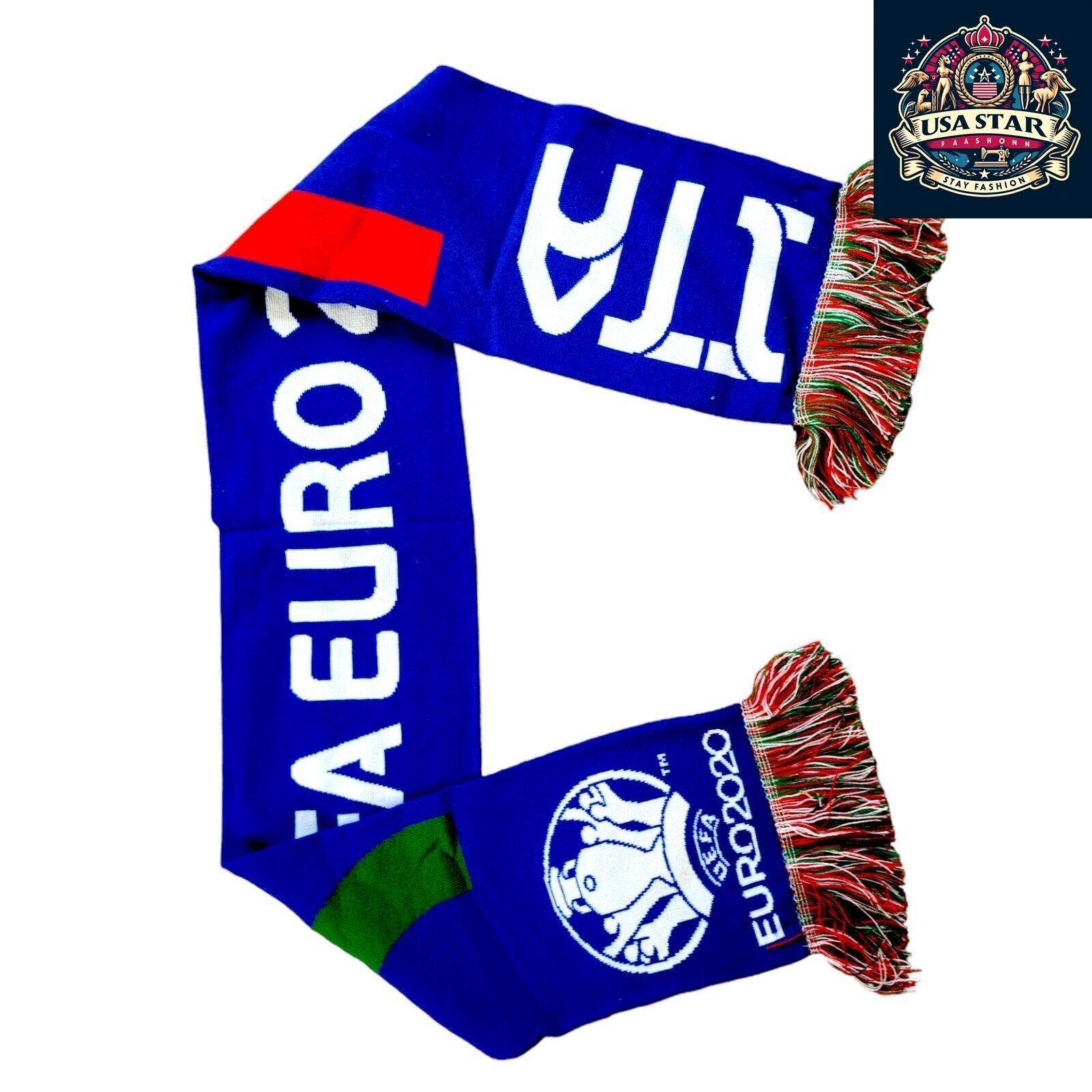 UEFA Euro 2020 Italy Flag Scarf - Official Licensed, Iconic Design, Soft Fabric for Fans - USASTARFASHION