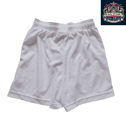 Umbro Shorts For Kids - White Youth Athletic Shorts Size 158 (79/2) with Elastic Waistband - USASTARFASHION