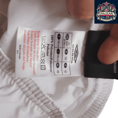 Umbro Youth Soccer Shorts, Size 152/158, Lightweight White Fabric, Elastic Waistband, Breathable Design - USASTARFASHION