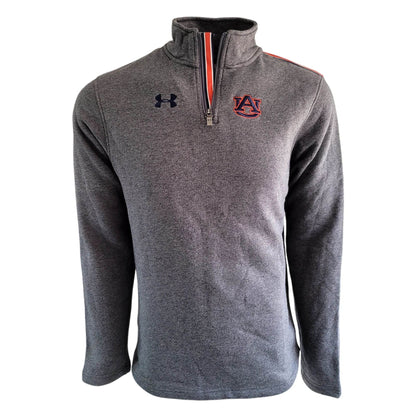 Under Armour Auburn Tigers 1/4 Zip ColdGear Pullover (XS, Gray) Cotton - USASTARFASHION