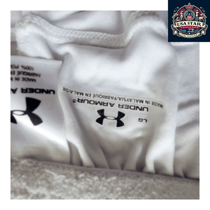 Under Armour White Athletic Shorts, Size Large, Elastic Waist, Pockets - USASTARFASHION