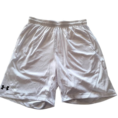 Under Armour White Sports Shorts - Size Large - USASTARFASHION