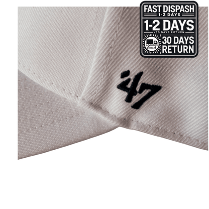 47 Brand Miami Marlins Baseball Cap - White Adjustable Style for Men - One Size Fits All MLB Gear - USASTARFASHION