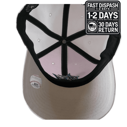 47 Brand Miami Marlins Baseball Cap - White Adjustable Style for Men - One Size Fits All MLB Gear - USASTARFASHION