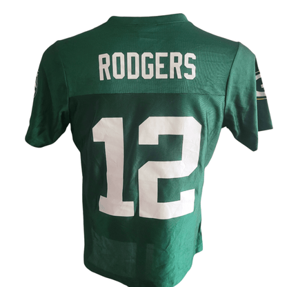 Aaron Rodgers Green Bay Packers Youth NFL Jersey 12 Size M Green Polyester - USASTARFASHION
