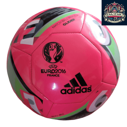 Adidas UEFA Euro 2016 Football Glider Beau Jeu Replica Size 5 Pink Winter Match Ball - USASTARFASHION
