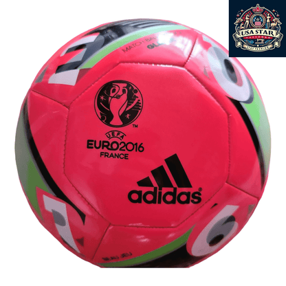 Adidas UEFA Euro 2016 Football Glider Beau Jeu Replica Size 5 Pink Winter Match Ball - USASTARFASHION