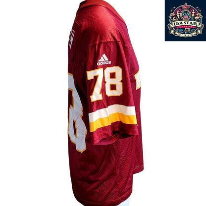 Adidas Vintage Football Jersey Maroon M B. Smith 78 with Breathable Mesh and Bold Accents - USASTARFASHION