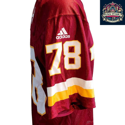 Adidas Vintage Football Jersey Maroon M B. Smith 78 with Breathable Mesh and Bold Accents - USASTARFASHION