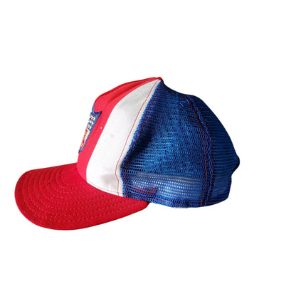 AJD NFL Vintage Trucker Hat - Red, White & Blue - Large - USASTARFASHION