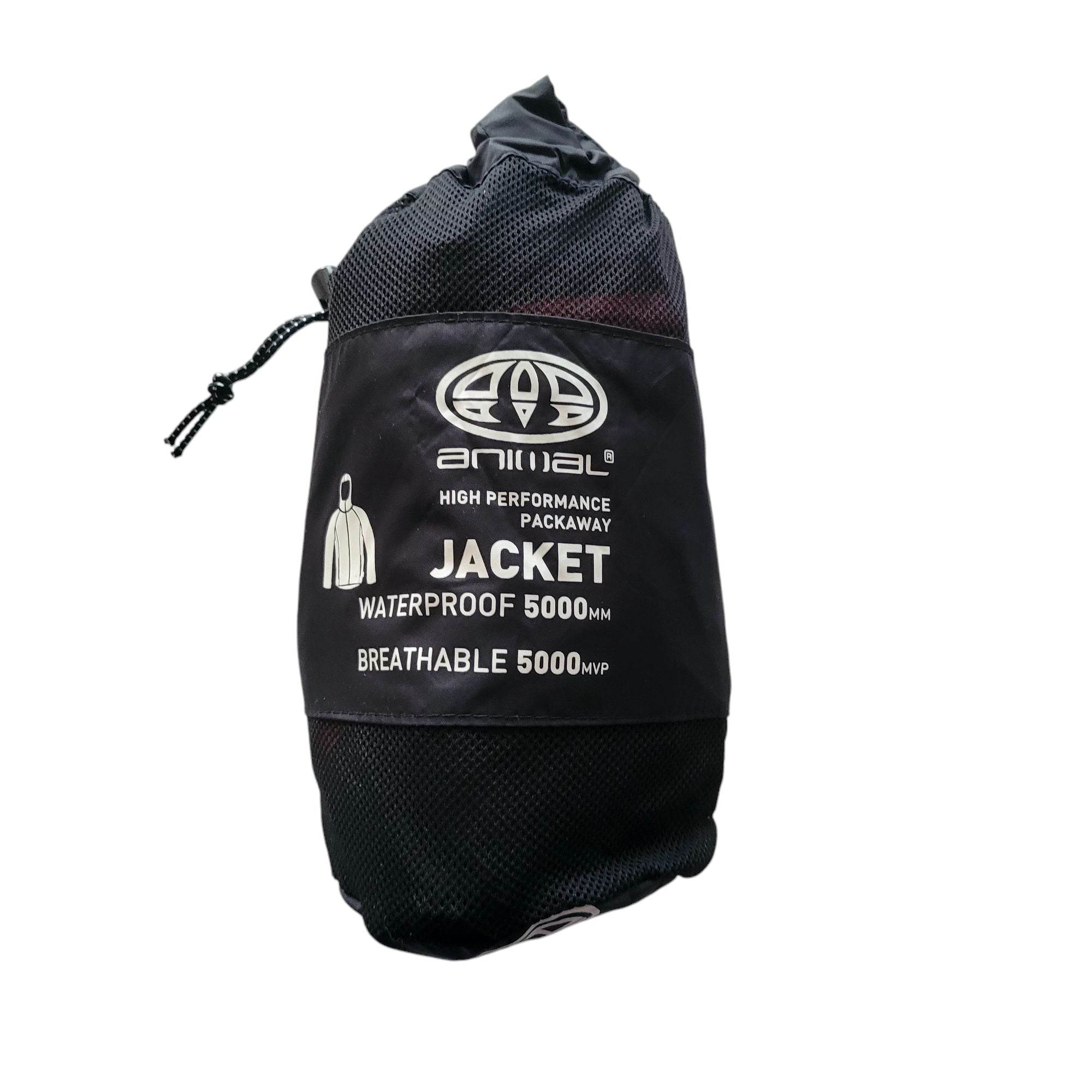 Animal Packaway Waterproof Jacket - XXL - Black/Red - USASTARFASHION