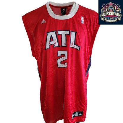 Atlanta Hawks Jersey Adidas Johnson 2 Red 2XL - Rare Collectible, Quality Fabric, Game Day Essential - USASTARFASHION