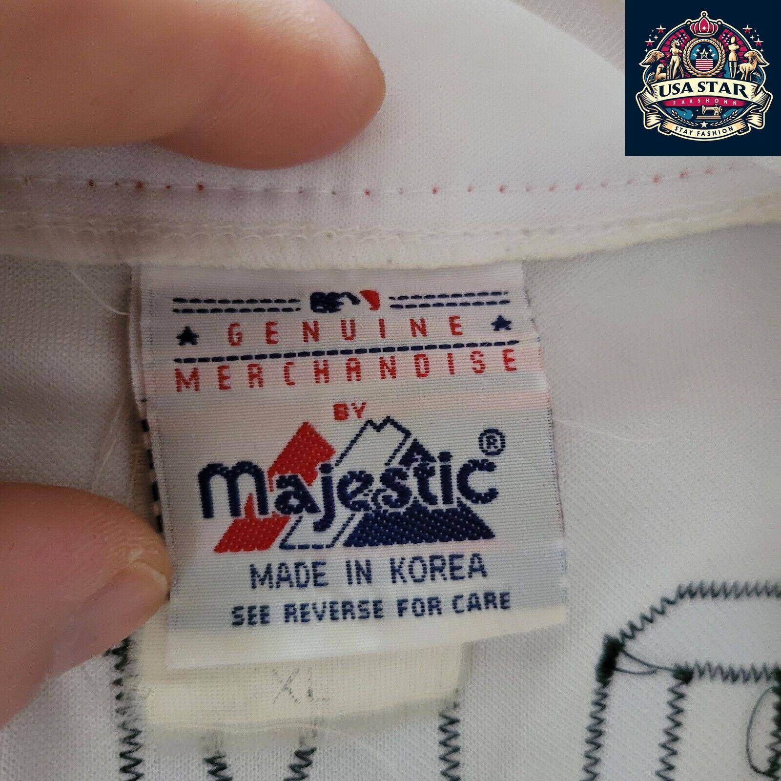 Authentic Atlanta Braves Shirt - Majestic XL Vintage Embroidered Jones 10 Design, High Quality - USASTARFASHION