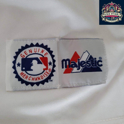 Authentic Atlanta Braves Shirt - Majestic XL Vintage Embroidered Jones 10 Design, High Quality - USASTARFASHION