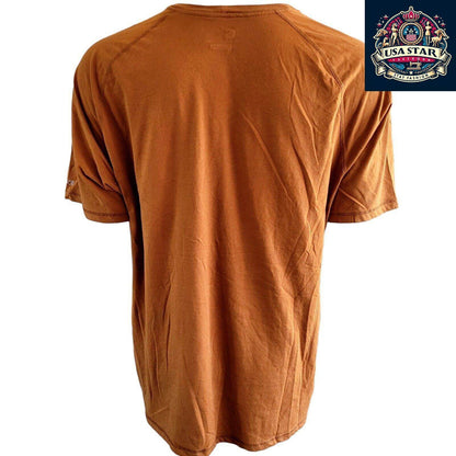 Carhartt Men's T-Shirt 2XL Relaxed Fit, Durable 65% Cotton 35% Polyester in Rust Orange - USASTARFASHION