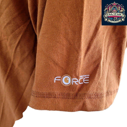 Carhartt Men's T-Shirt 2XL Relaxed Fit, Durable 65% Cotton 35% Polyester in Rust Orange - USASTARFASHION