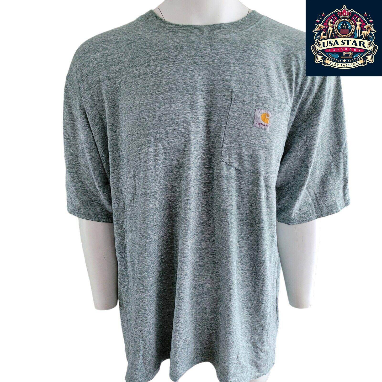 Carhartt Short Sleeve Shirt 2XL | Light Green, Durable 57% Cotton, Original Fit - USASTARFASHION