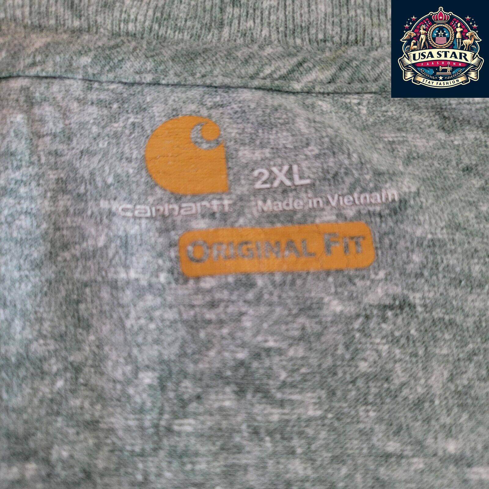 Carhartt Short Sleeve Shirt 2XL | Light Green, Durable 57% Cotton, Original Fit - USASTARFASHION