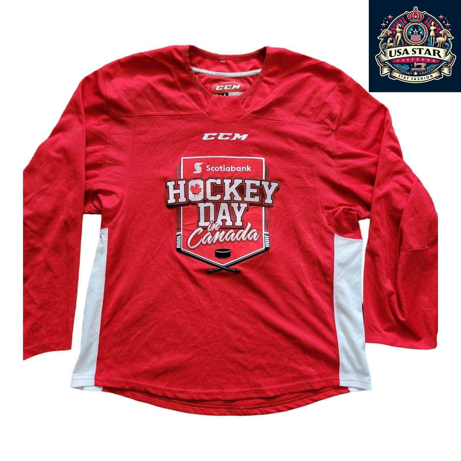 CCM Hockey Day In Canada Jersey M With SCOTIABANK Logo - Great Condition For Hockey Fans - USASTARFASHION