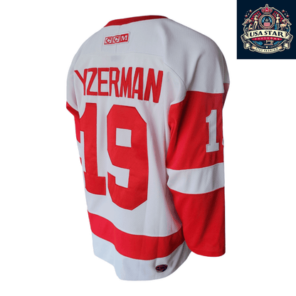 CCM Steve Yzerman #19 Detroit Red Wings Jersey for Adults - Official NHL Merchandise, Size M - USASTARFASHION