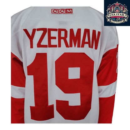 CCM Steve Yzerman #19 Detroit Red Wings Jersey for Adults - Official NHL Merchandise, Size M - USASTARFASHION