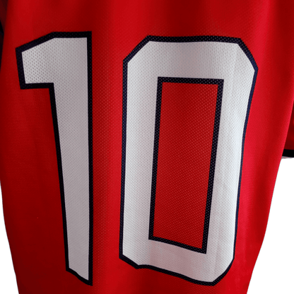 Champion England Monarchs 10 Jersey - Red - Large (L) - Vintage 90s NFL Europe Team - Rare Historic Collectible - USASTARFASHION