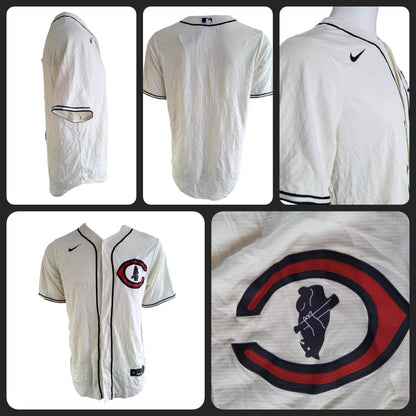 Chicago Cubs Jersey - Nike Authentic MLB Baseball Jersey, Medium, White with Black Trim, New w/Tags - USASTARFASHION