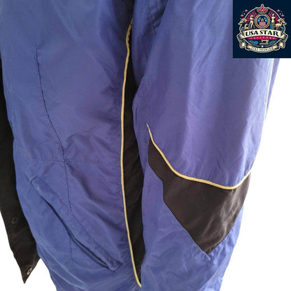 Columbia Blue Women's Jacket Size S - Durable Nylon Raincoat for Casual and Outdoor Use - USASTARFASHION