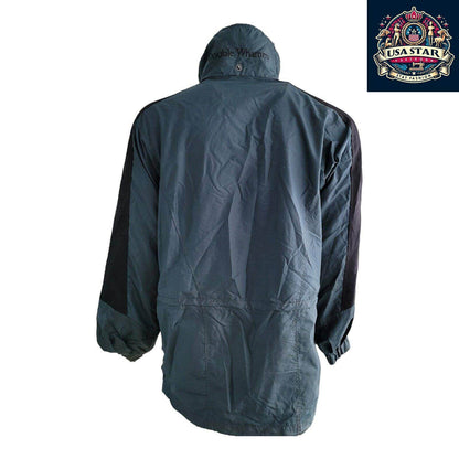 Columbia Raincoat Double Whammy Men's Size M, Dark Green, Water - Resistant Nylon, Stylish Fit - USASTARFASHION