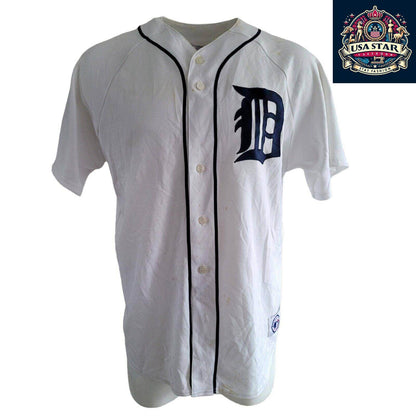 Detroit Tigers Jersey 9 Carlos Guillen Authentic Majestic XL Classic White Fanwear - USASTARFASHION