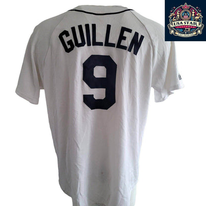 Detroit Tigers Jersey 9 Carlos Guillen Authentic Majestic XL Classic White Fanwear - USASTARFASHION