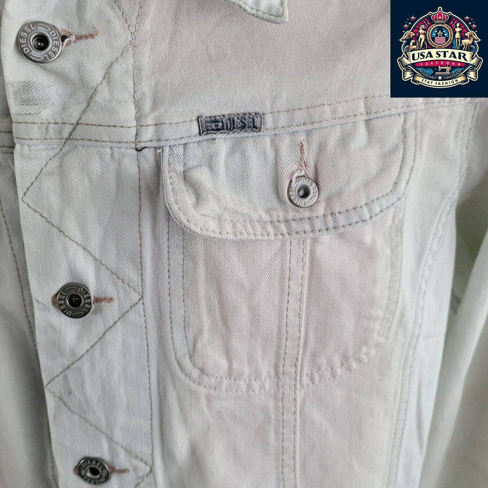 Diesel Denim Jacket Ladies M - Authentic Italian Craftsmanship, Timeless Style Upgrade - USASTARFASHION