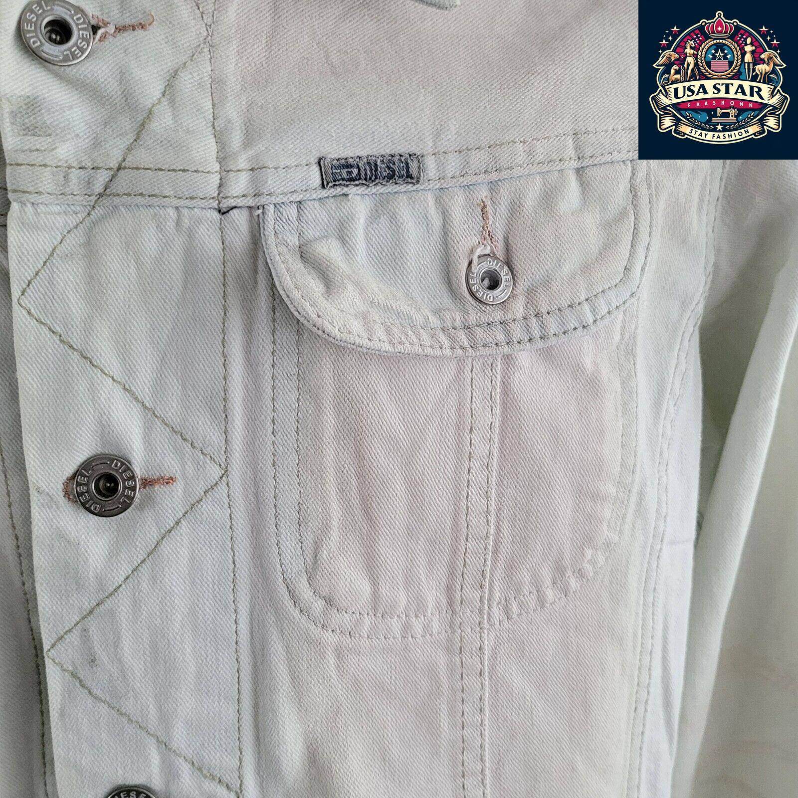 Diesel Denim Jacket Ladies M - Authentic Italian Craftsmanship, Timeless Style Upgrade - USASTARFASHION