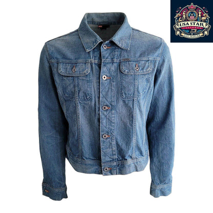 DIESEL Denim Jacket Unisex Cotton L Made In Italy - Urban Fashion Essential for All - USASTARFASHION