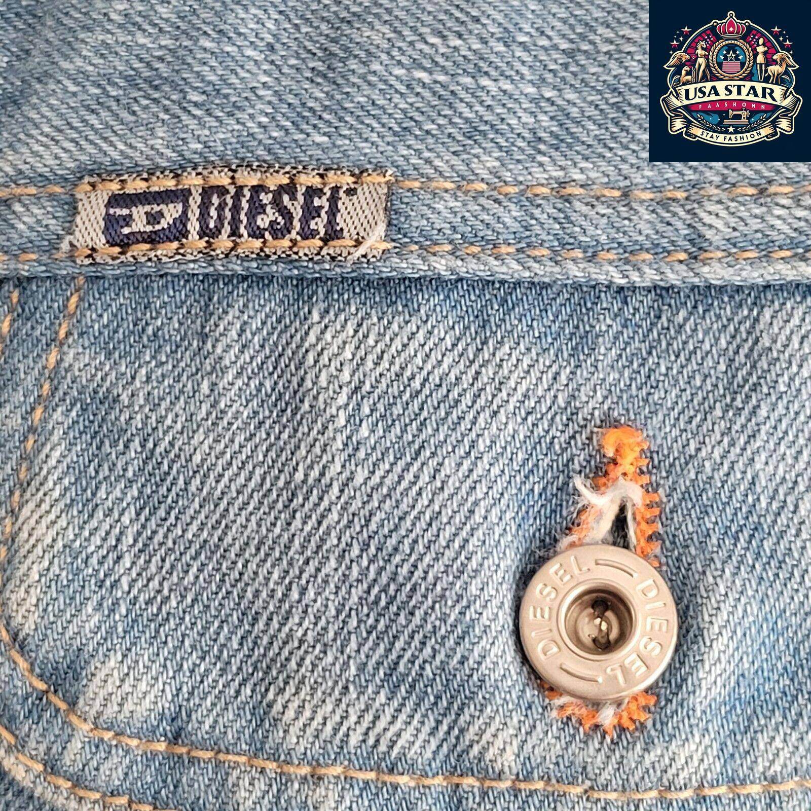 DIESEL Denim Jacket Unisex Cotton L Made In Italy - Urban Fashion Essential for All - USASTARFASHION