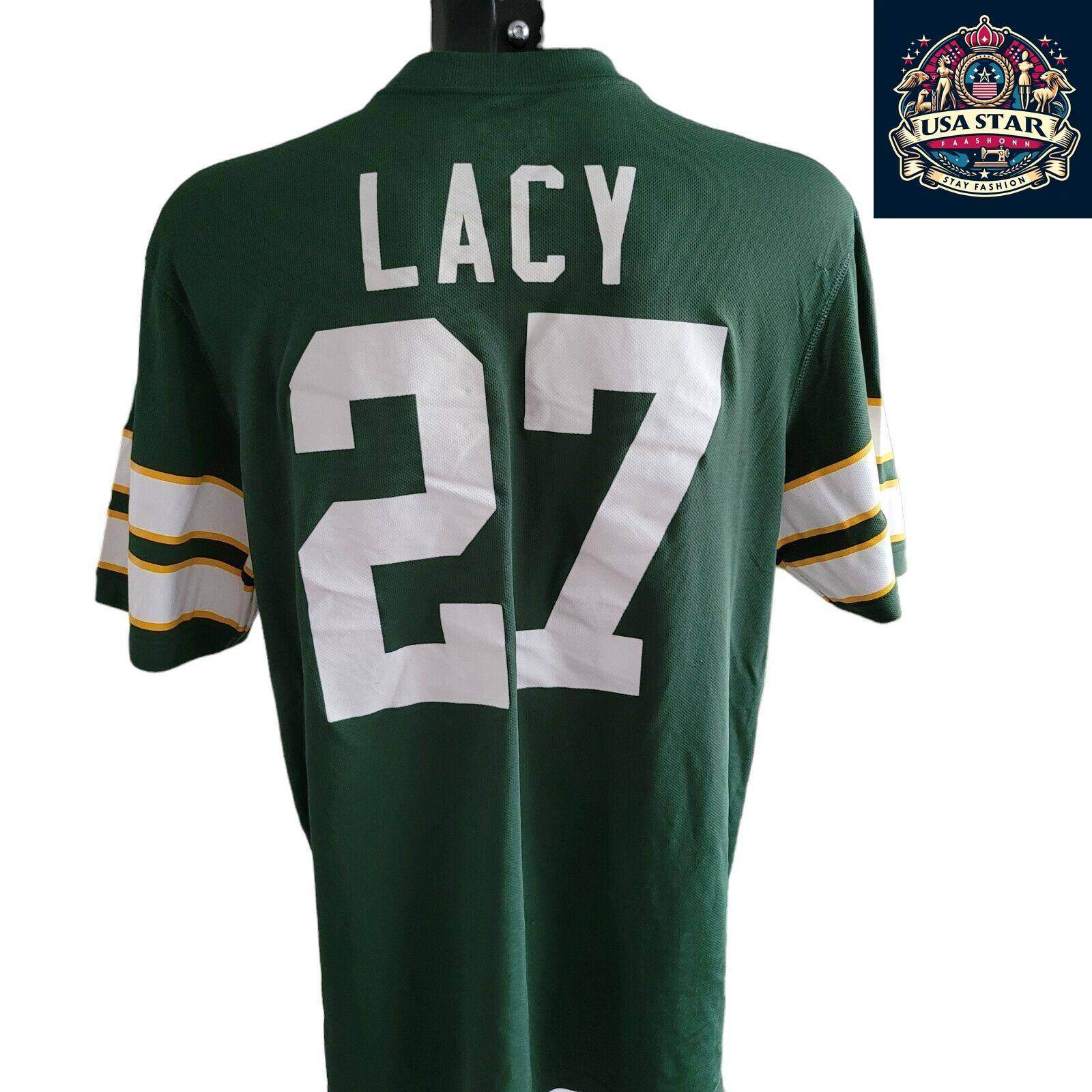 Eddie Lacy Jersey 27 - Green Bay Packers NFL Jersey for Adults with Comfortable Fit & Stylish Design - USASTARFASHION