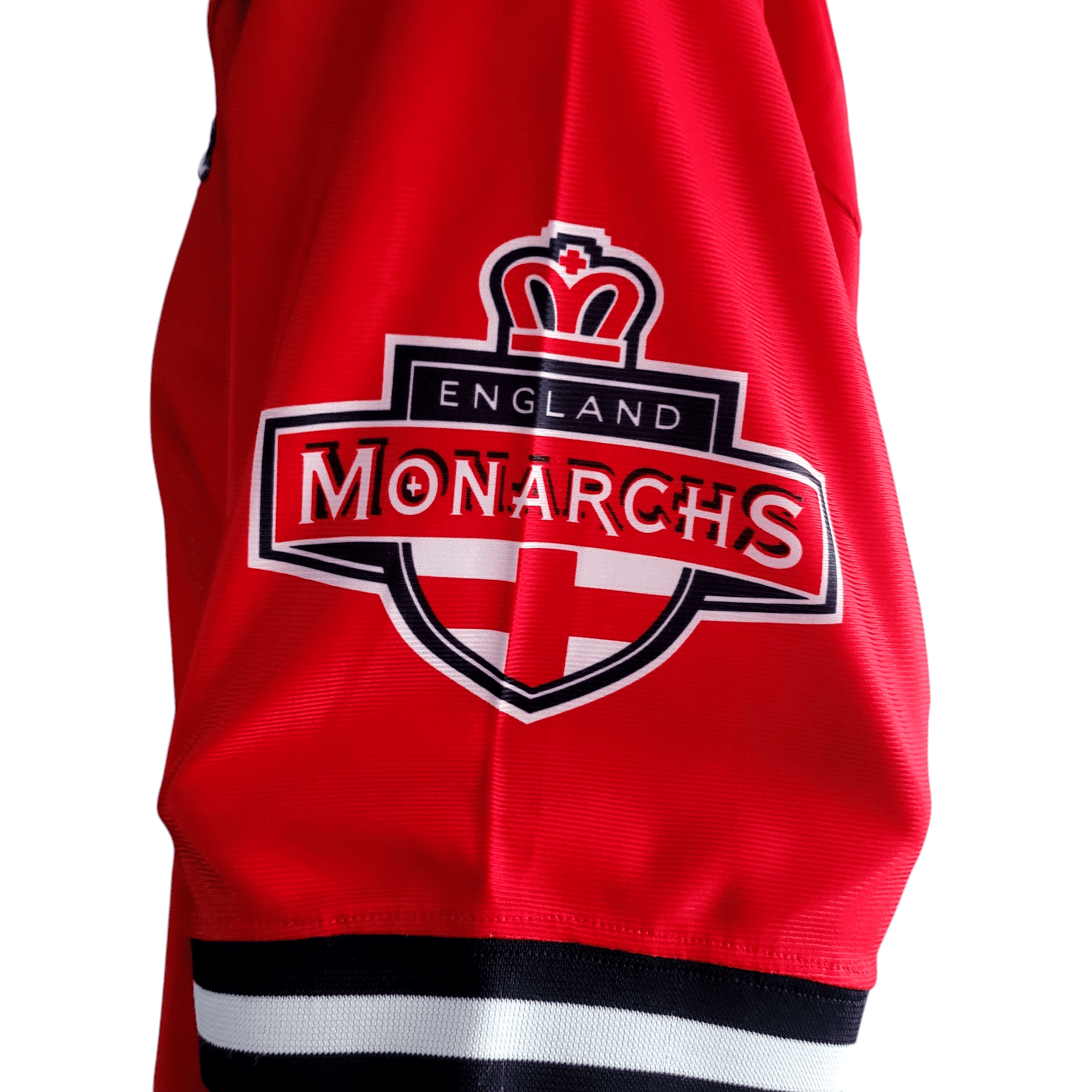 England Monarchs Jersey 10 - Authentic Red Champion Football Shirt with Sleeve Patch - USASTARFASHION