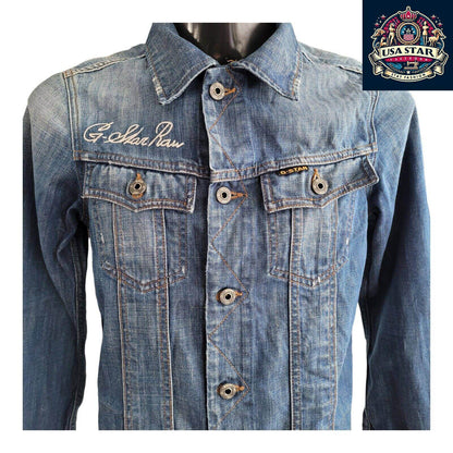 G - Star Denim Jacket Ladies Size M, Classic 3301 Design, Premium Quality & Versatile Style - USASTARFASHION