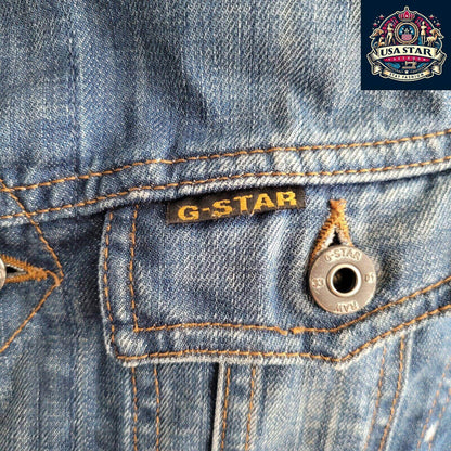G - Star Denim Jacket Ladies Size M, Classic 3301 Design, Premium Quality & Versatile Style - USASTARFASHION