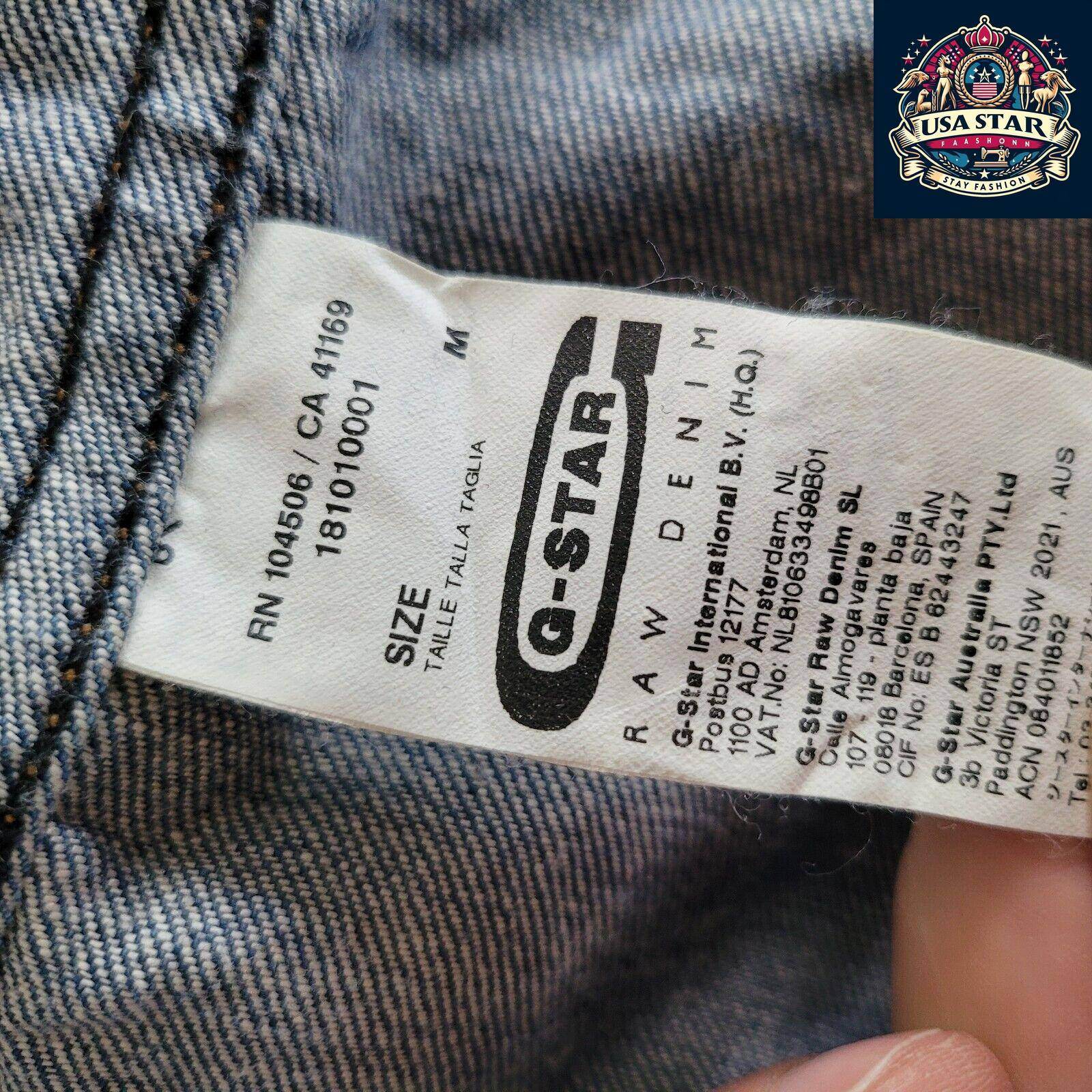 G - Star Denim Jacket Ladies Size M, Classic 3301 Design, Premium Quality & Versatile Style - USASTARFASHION
