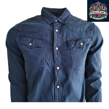 👨‍🎤👕 G - Star Raw Denim Shirt Men's Sz M - Great Vintage Condition 👕👨‍🎤 - USASTARFASHION