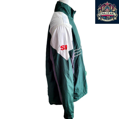 Green Bay Packers Jacket XL Vintage NFL Pro Line Reebok Track Jacket Retro Style - USASTARFASHION
