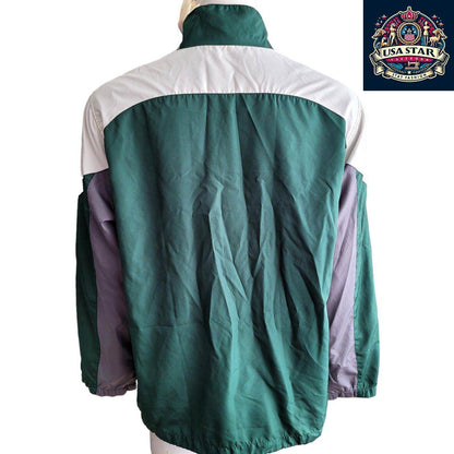 Green Bay Packers Jacket XL Vintage NFL Pro Line Reebok Track Jacket Retro Style - USASTARFASHION