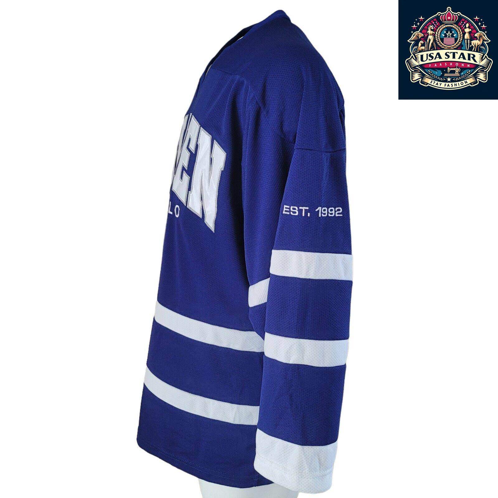 K1 Golden Deangelo Jersey Size M - Stylish Long Sleeve V - Neck in Bold Blue - Grade A Vintage Condition - USASTARFASHION