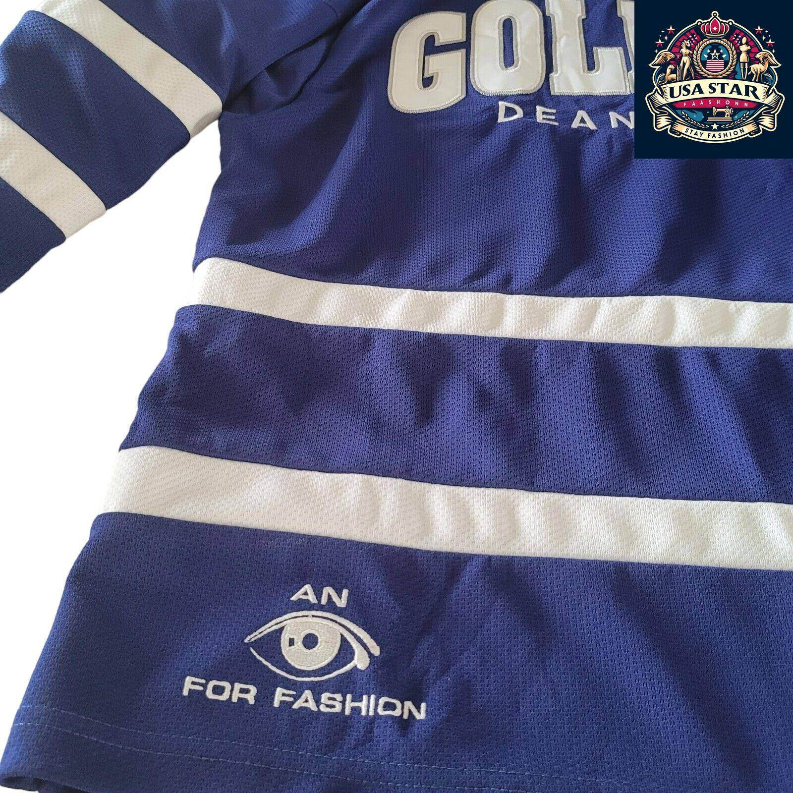 K1 Golden Deangelo Jersey Size M - Stylish Long Sleeve V - Neck in Bold Blue - Grade A Vintage Condition - USASTARFASHION
