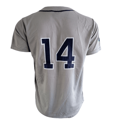 Kalamazoo Growlers Jersey - Gray 100% Polyester Small with Printed Logo and Number 14 - USASTARFASHION
